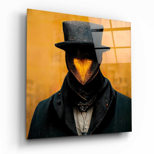 Insigneart USA The Beak Behind the Masks Glass Wall Art || Designer Collection