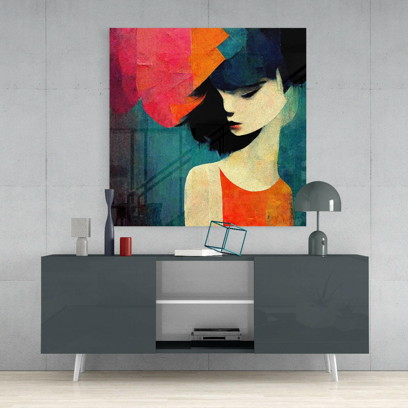 Insigneart USA Insigneart USA Saddness Glass Wall Art || Designer Collection
