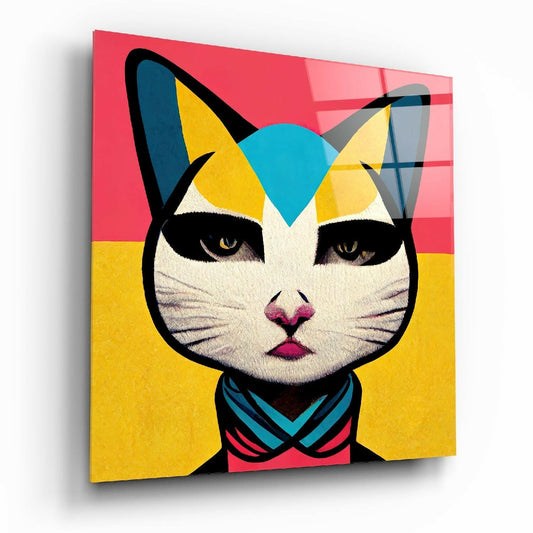 Insigneart USA Insigneart USA Ms. Cat Glass Wall Art || Designer Collection