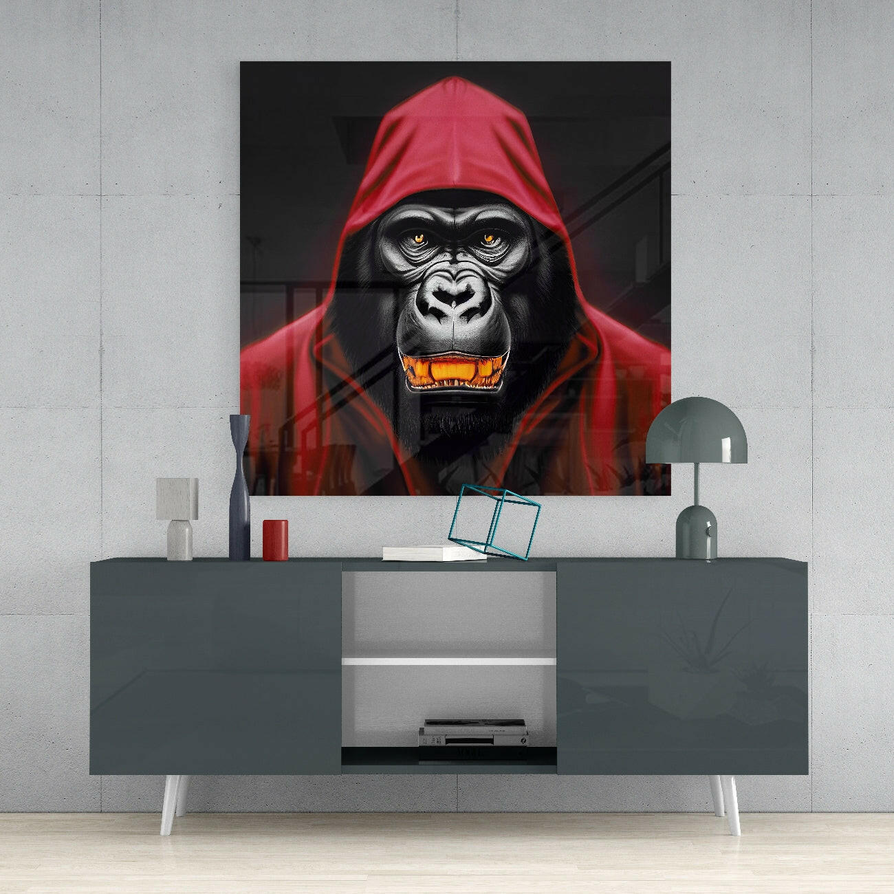 Insigneart USA Angry Smile Glass Wall Art || Designers Collection