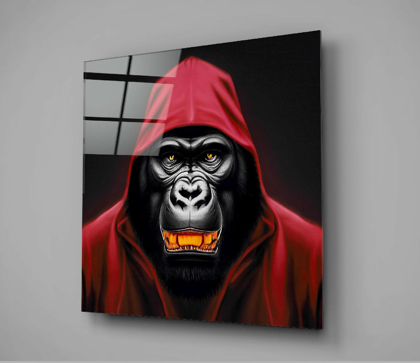 Insigneart USA Angry Smile Glass Wall Art || Designers Collection