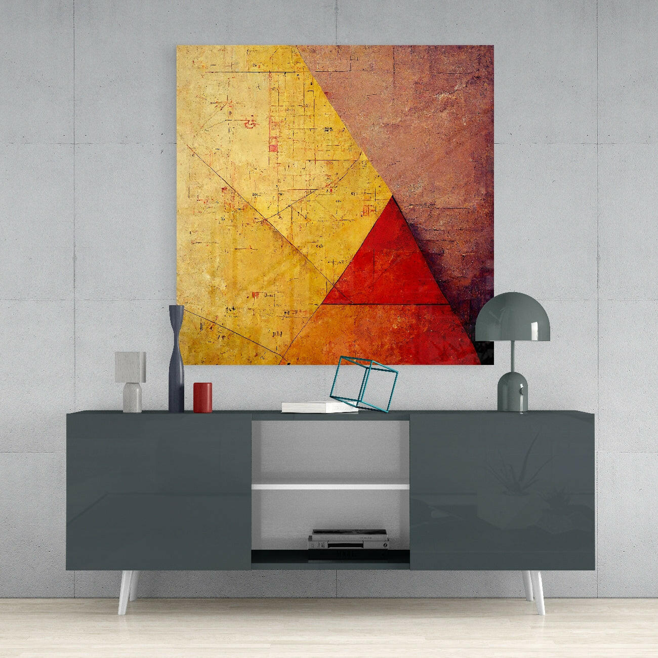 Insigneart USA Ancient Wall Glass Wall Art || Designers Collection
