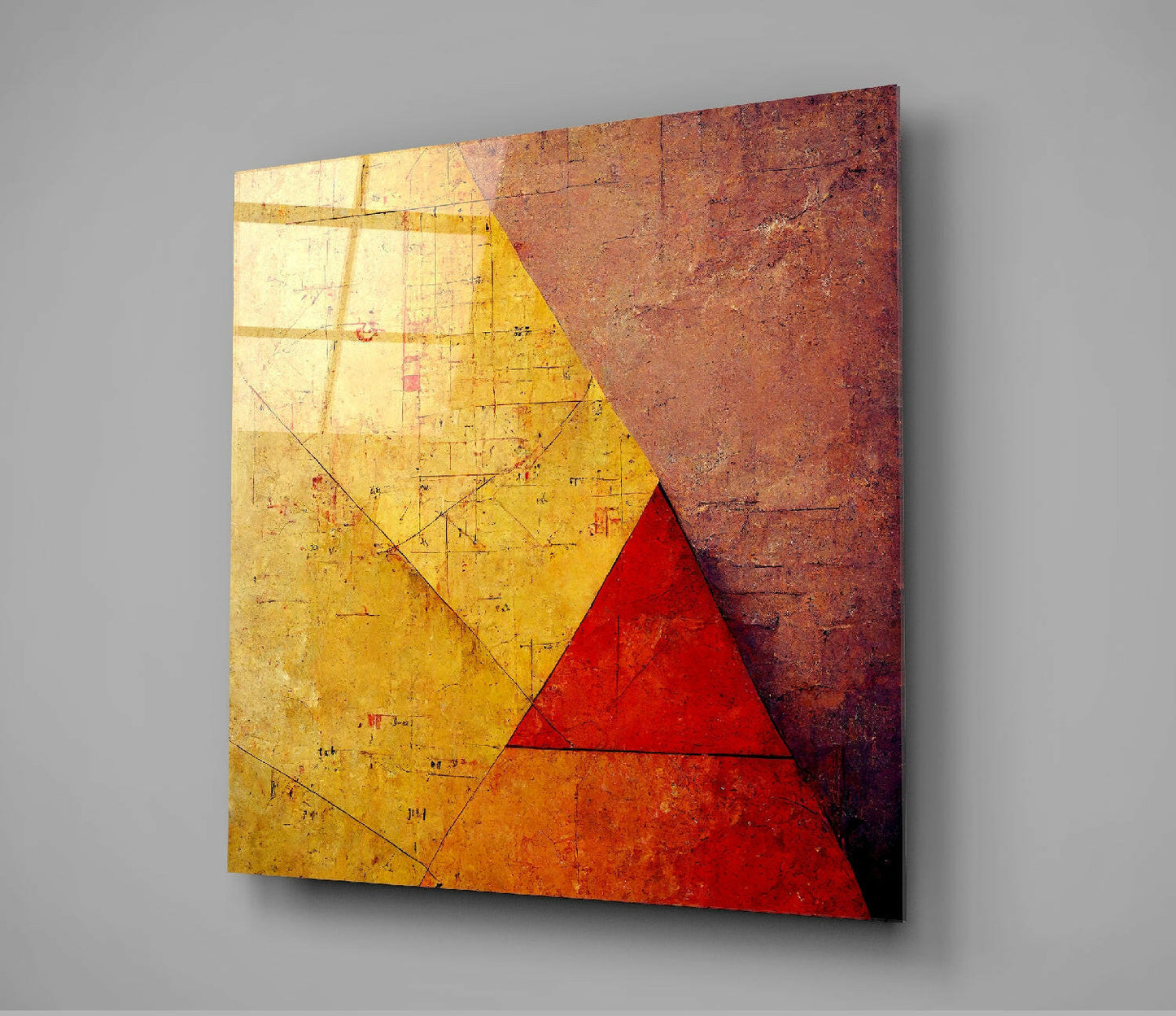 Insigneart USA Ancient Wall Glass Wall Art || Designers Collection