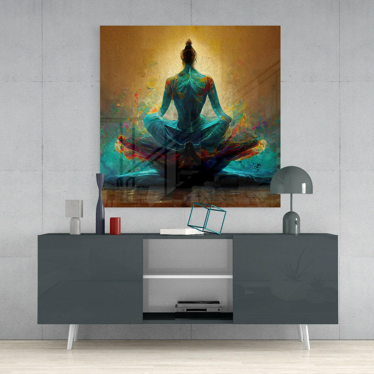 Insigneart USA Insigneart USA Meditation Glass Wall Art || Designer Collection