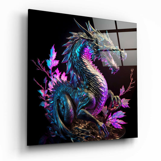 Insigneart USA Dragon's Anger Glass Wall Art || Designers Collection