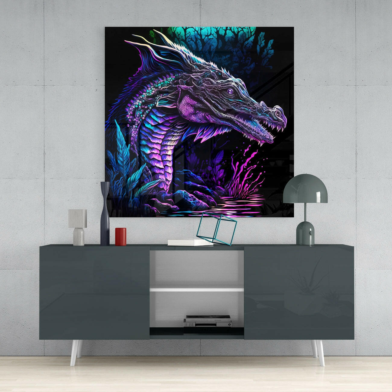 Insigneart USA Insigneart USA Dragon Glass Wall Art || Designers Collection