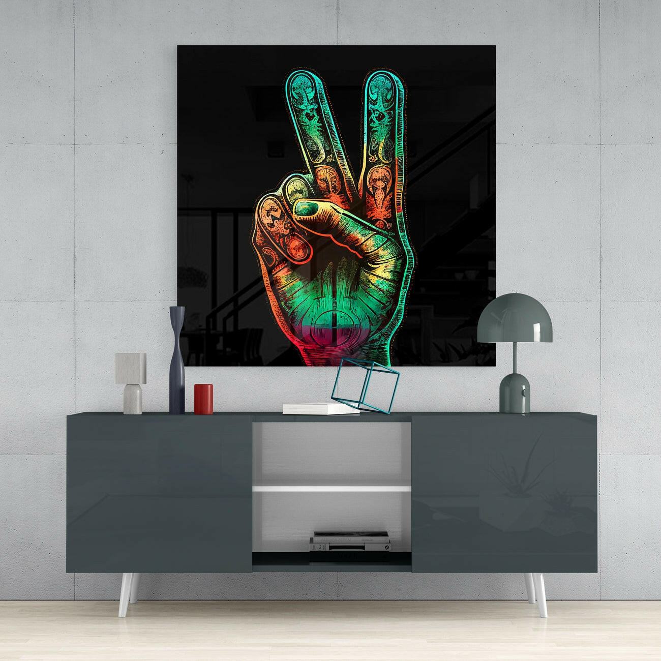 Insigneart USA Insigneart USA Peace Glass Wall Art || Designer Collection