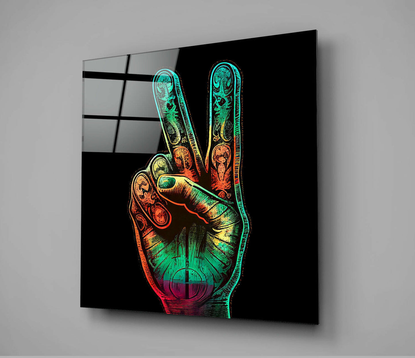 Insigneart USA Insigneart USA Peace Glass Wall Art || Designer Collection