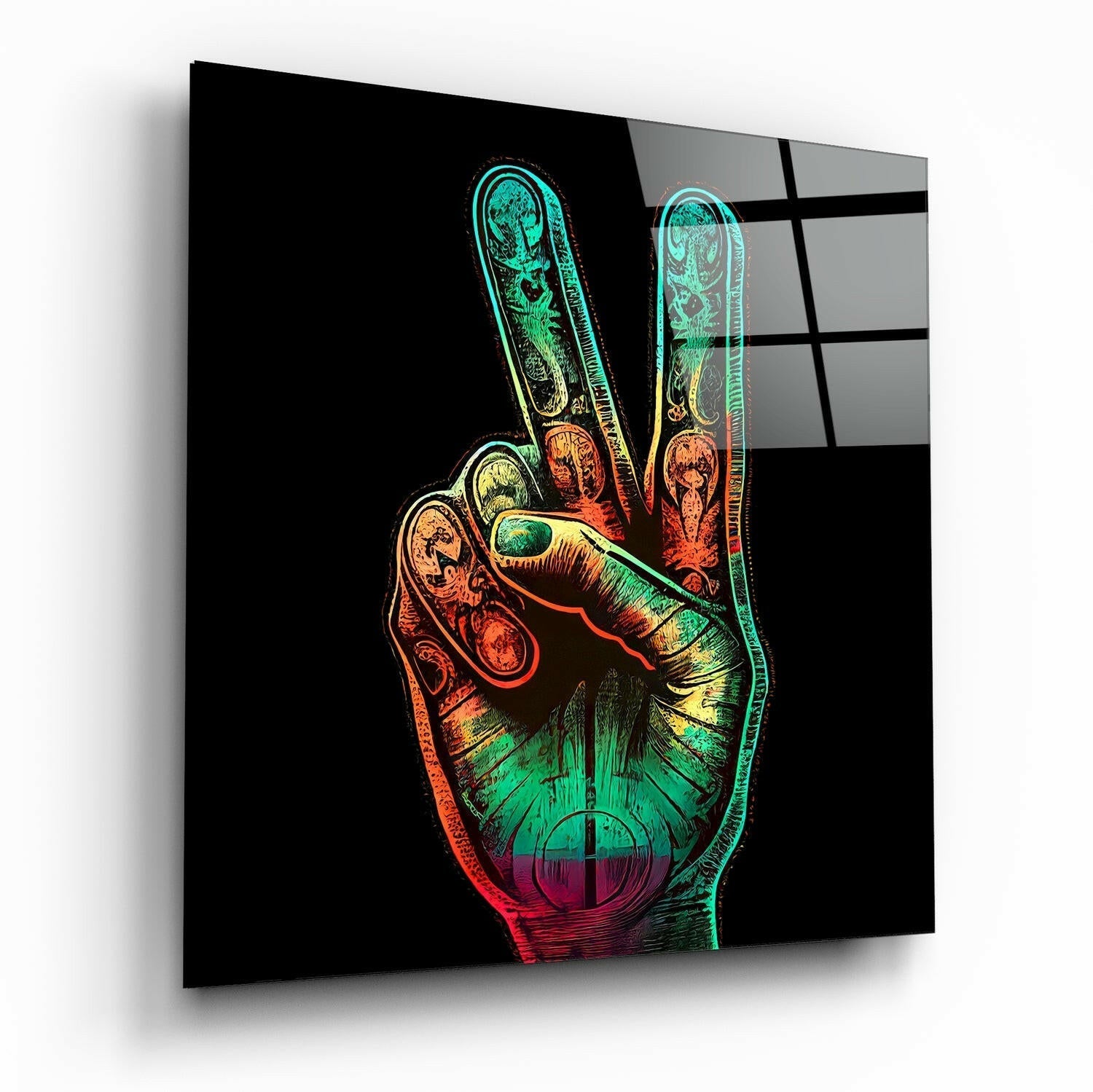 Insigneart USA Insigneart USA Peace Glass Wall Art || Designer Collection