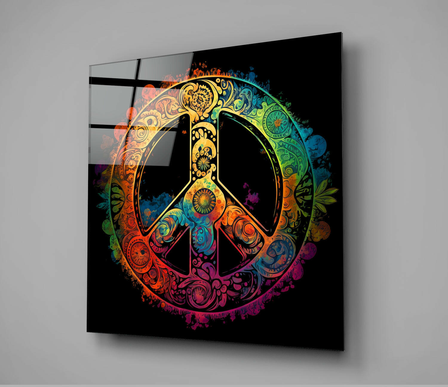 Insigneart USA Insigneart USA Peace Glass Wall Art || Designer Collection