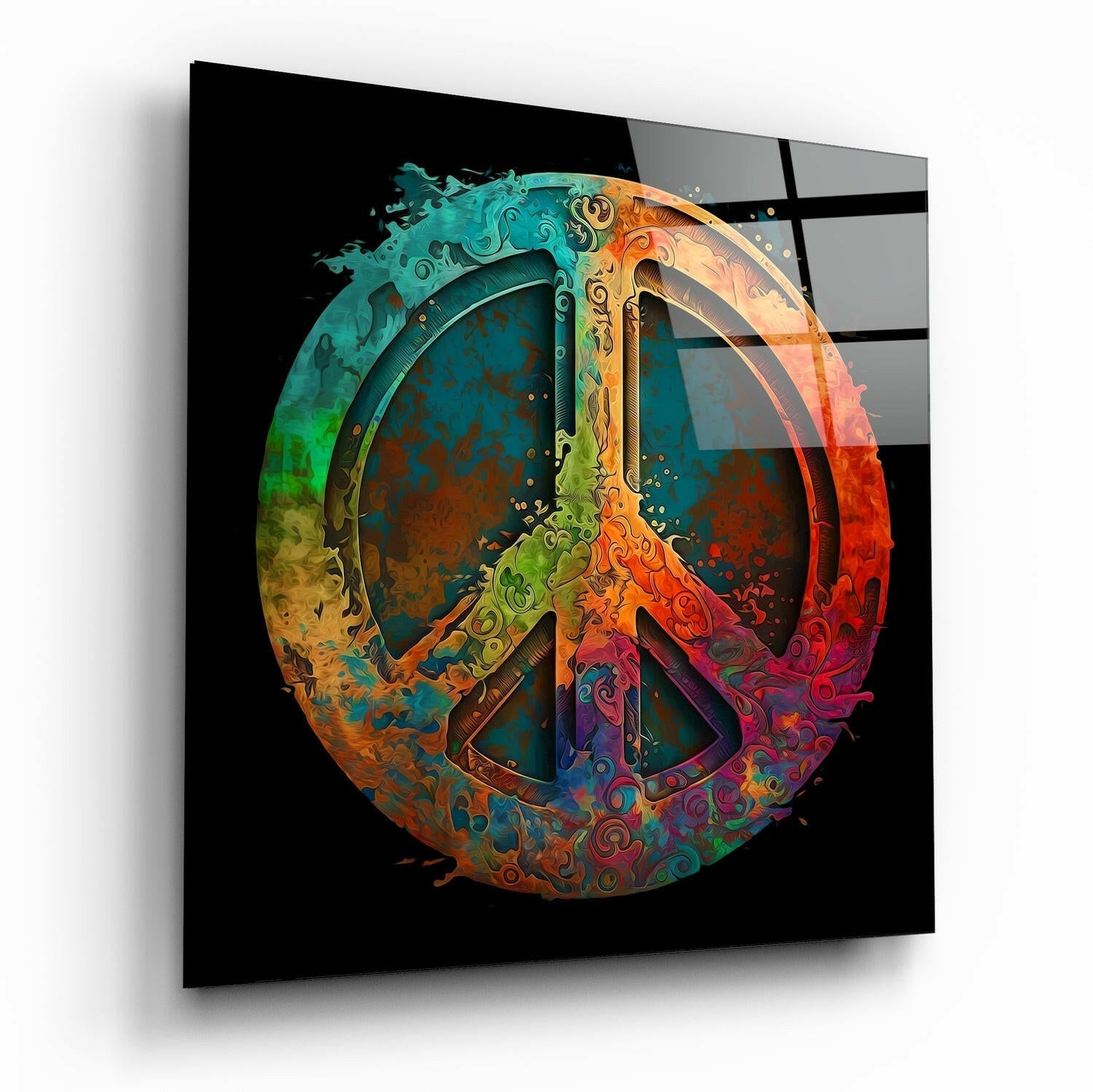 Insigneart USA Insigneart USA Peace Glass Wall Art || Designer Collection