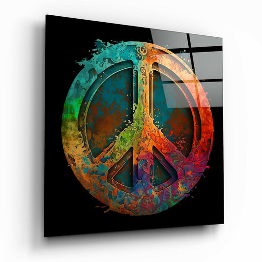 Insigneart USA Insigneart USA Peace Glass Wall Art || Designer Collection