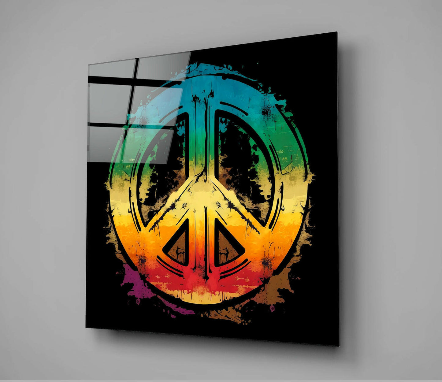 Insigneart USA Insigneart USA Peace Glass Wall Art || Designer Collection