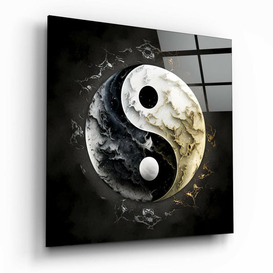 Insigneart USA Ying and Yang Glass Wall Art || Designer Collection