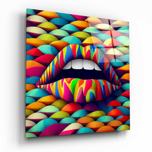 Insigneart USA Insigneart USA Lips Glass Wall Art || Designer Collection