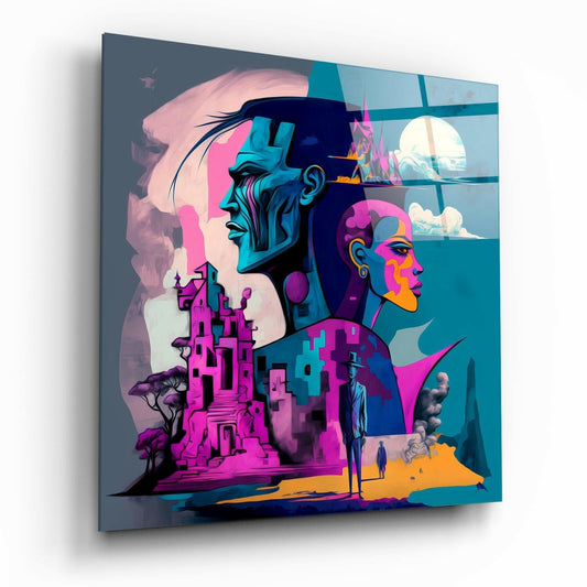 Picasso's Mind Glass Wall Art  || Designer Collection Insigneart USA