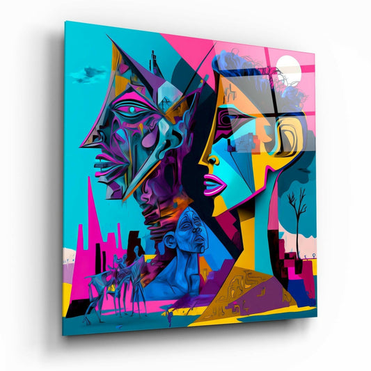 Insigneart USA Picasso's Mind Glass Wall Art || Designer Collection