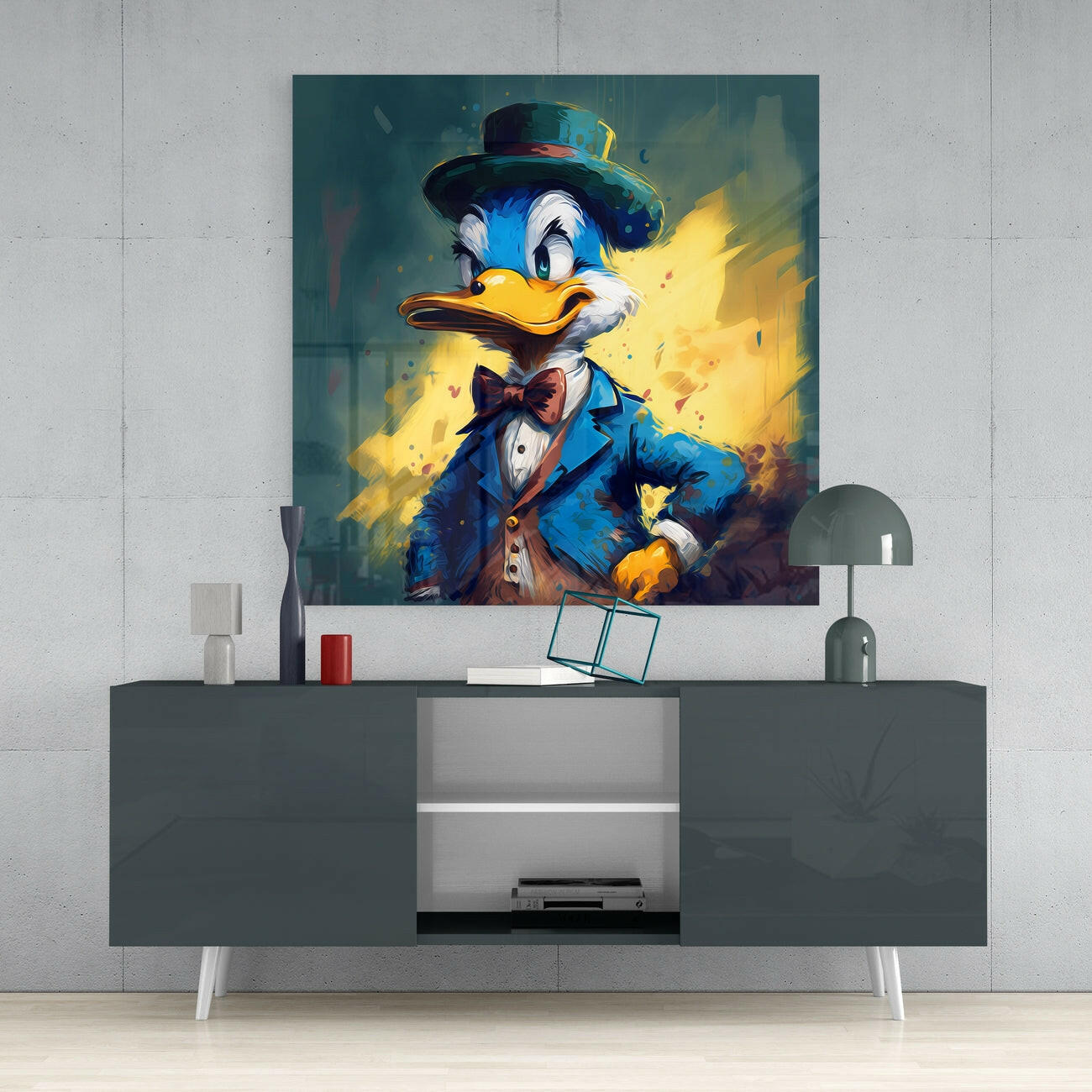 Insigneart USA Darkwing Duck Glass Wall Art || Designers Collection