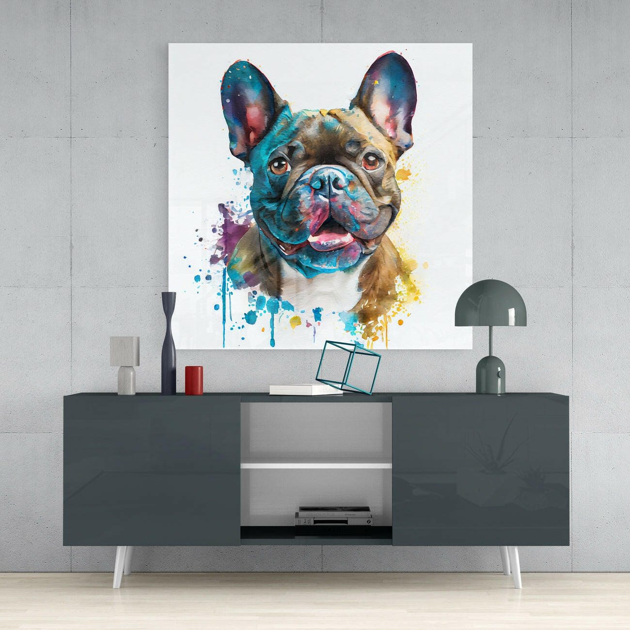 Insigneart USA Insigneart USA Cute Dog Glass Wall Art || Designers Collection