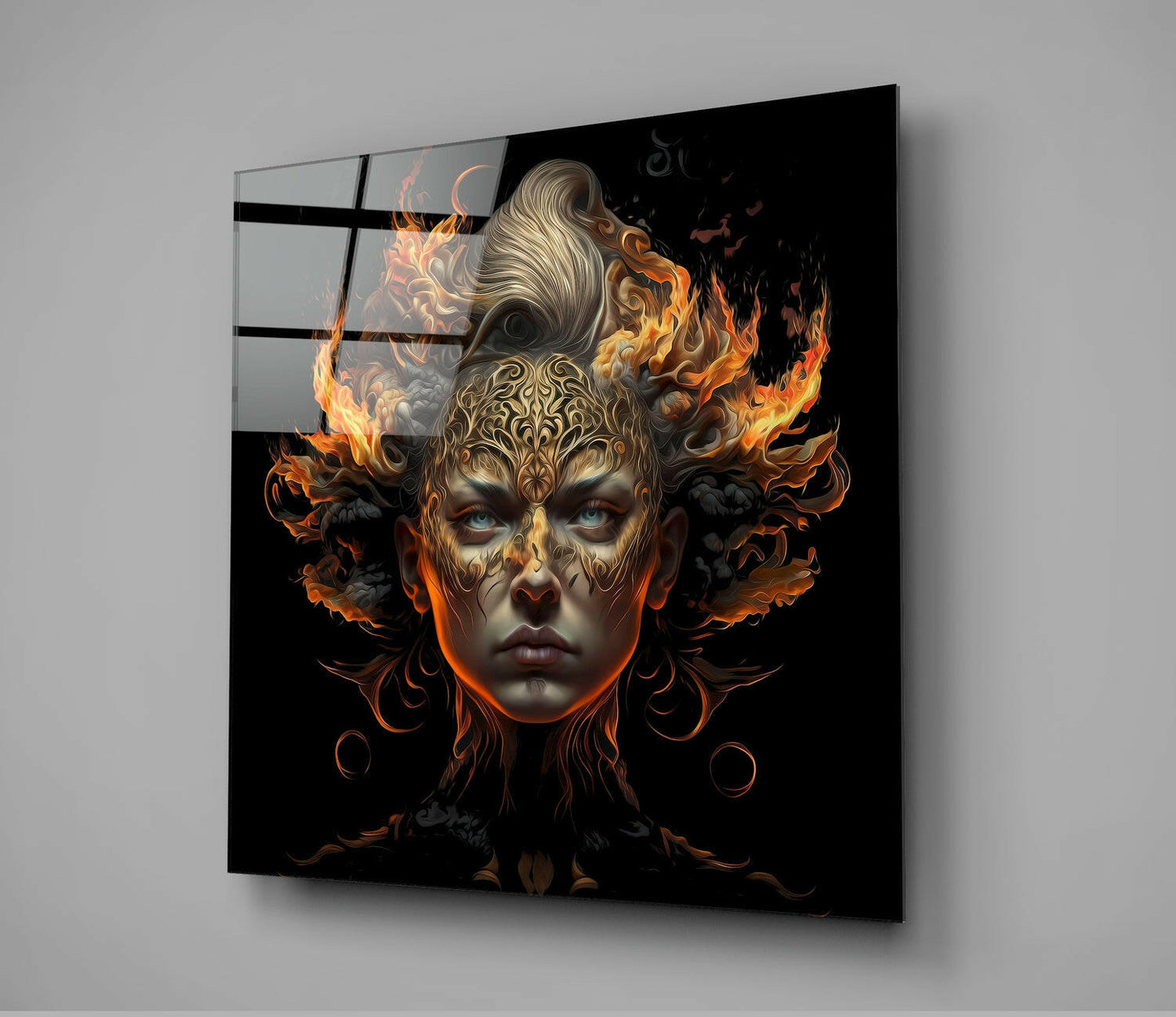 Insigneart USA The Wrath of the Woman Glass Wall Art || Designer Collection