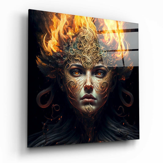 Insigneart USA The Wrath of the Woman Glass Wall Art || Designer Collection