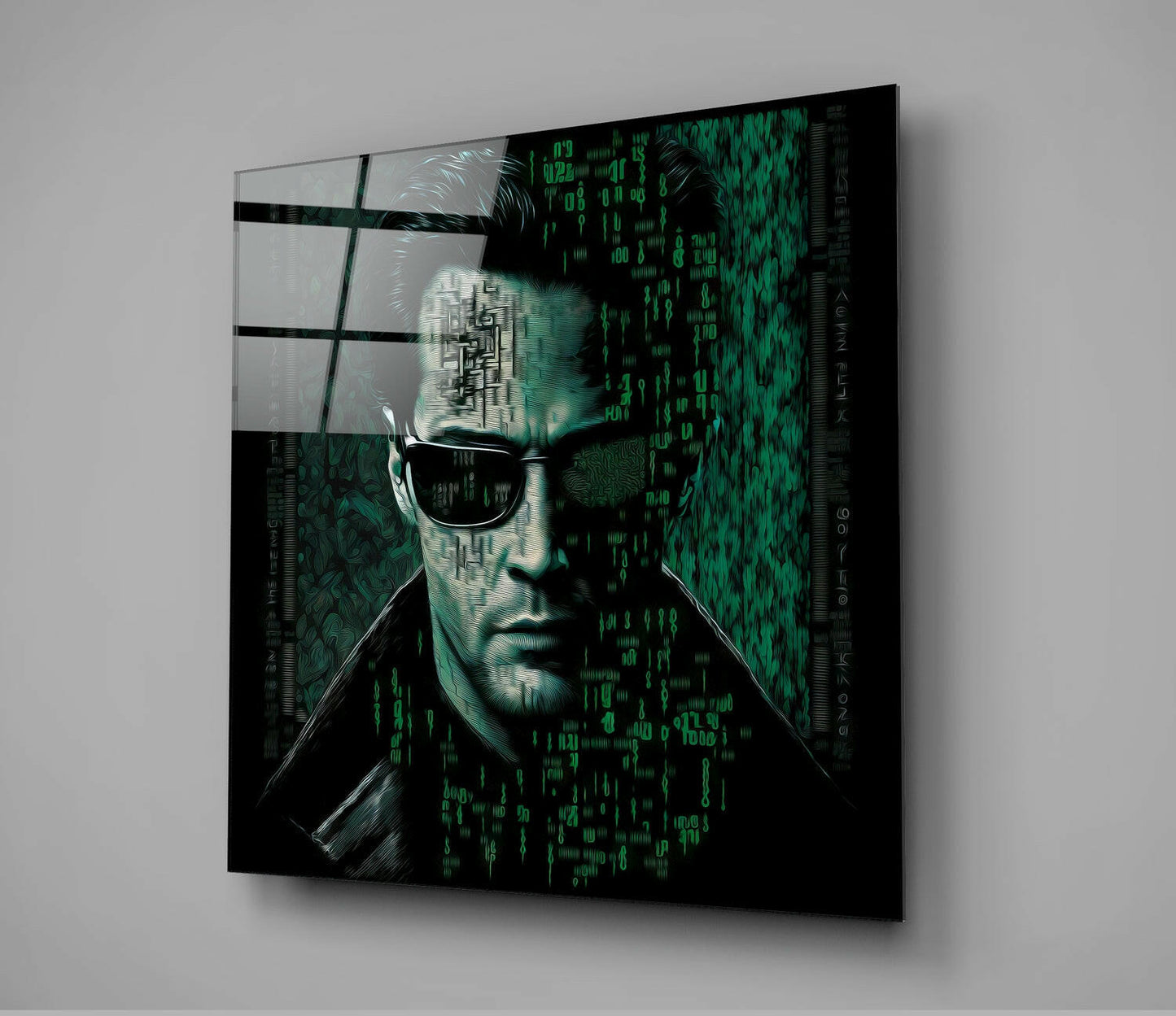 Matrix Glass Wall Art  || Designer Collection Insigneart USA