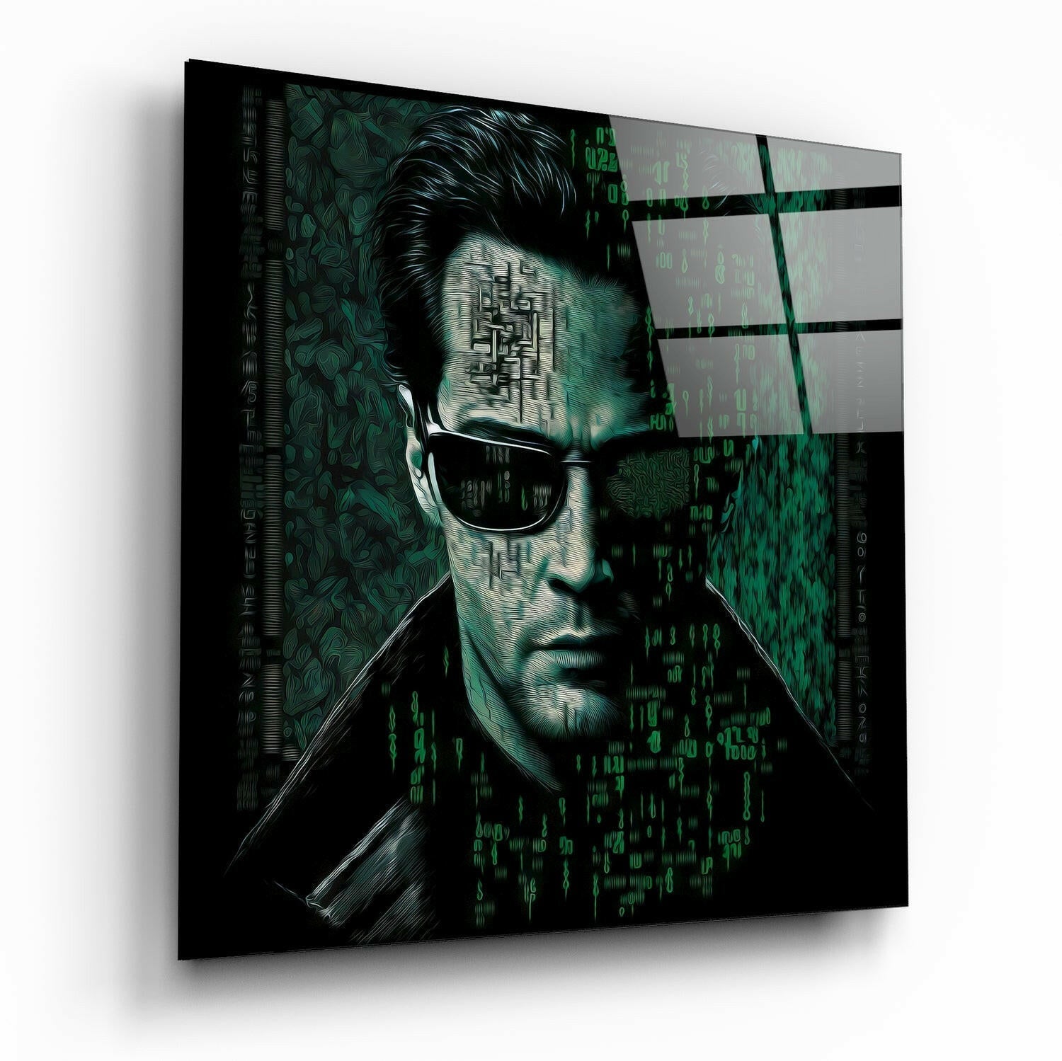Matrix Glass Wall Art  || Designer Collection Insigneart USA
