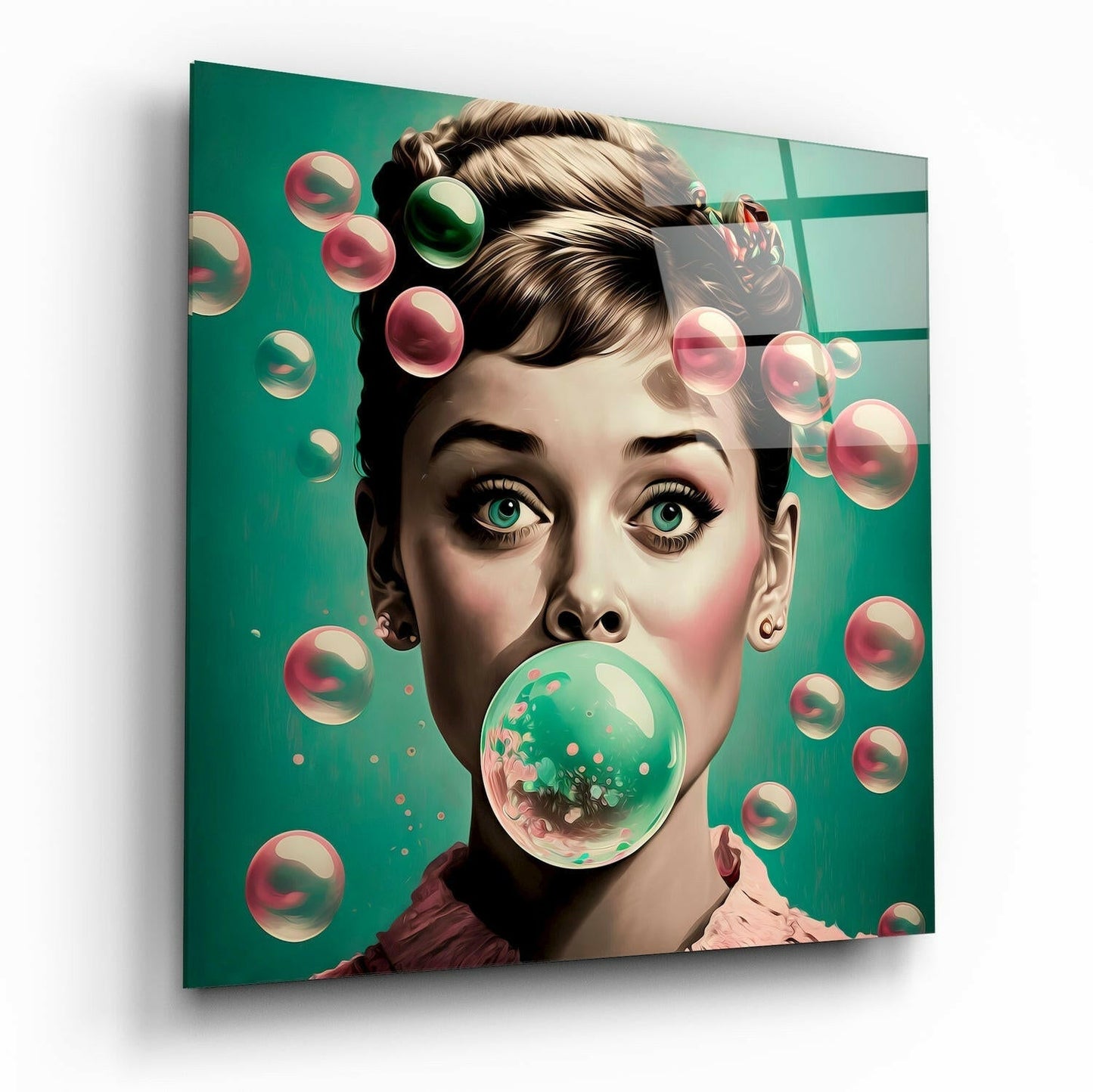 Insigneart USA Audrey Hepburn Glass Wall Art || Designers Collection