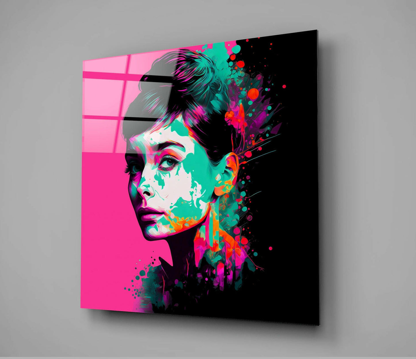 Insigneart USA Audrey Hepburn Glass Wall Art || Designers Collection