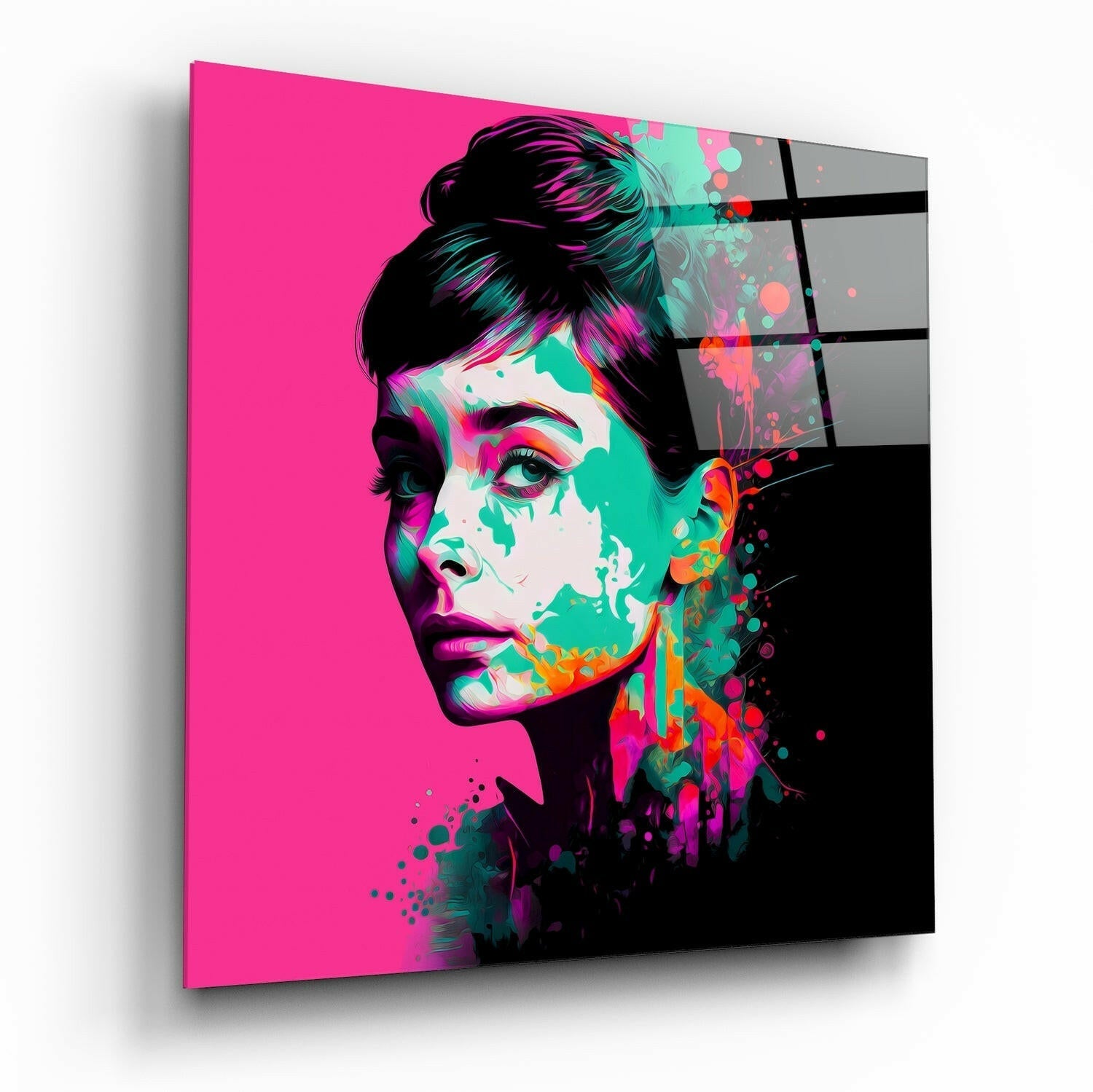 Insigneart USA Audrey Hepburn Glass Wall Art || Designers Collection