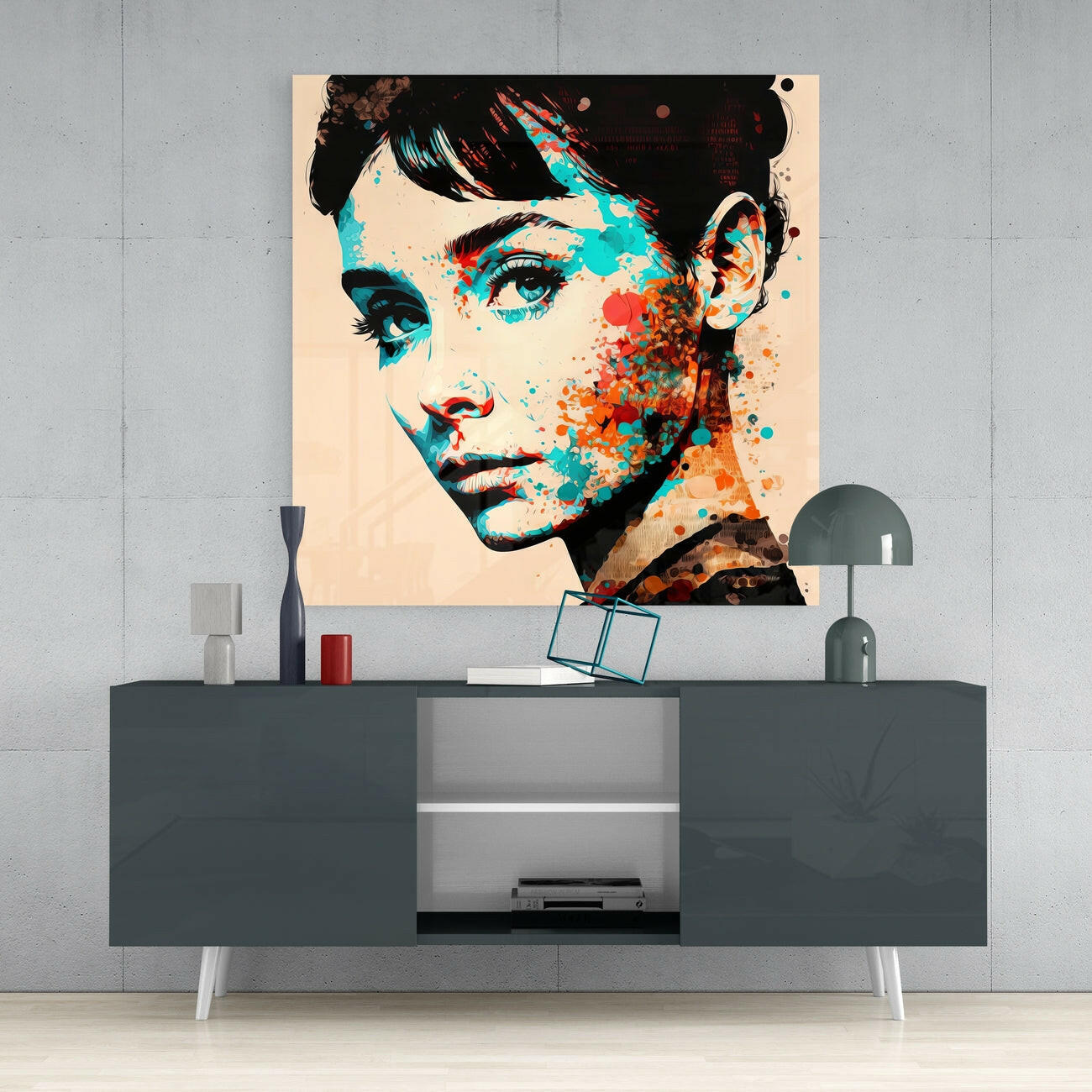 Insigneart USA Audrey Hepburn Glass Wall Art || Designers Collection