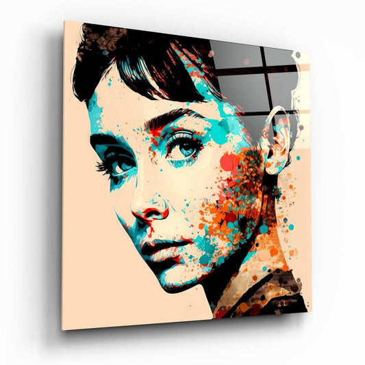 Insigneart USA Audrey Hepburn Glass Wall Art || Designers Collection