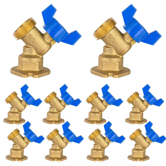10 Pcs 1/2" FIP x 3/4" MHT Outlet, 1/4 Turn Sillcock