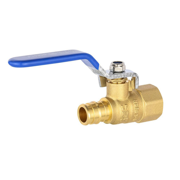 1/2" PEX-A Expansion X 1/2" FNPT Ball Valve, Blue (Lead Free)