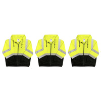 Safety Main 05LWJYB Lightweight Jacket, Class 3, Hi-Vis Yellow with Black Bottom, Pack of 3 Enviro Safety Products