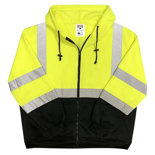 Safety Main 05LWJYB Lightweight Jacket, Class 3, Hi-Vis Yellow with Black Bottom, Pack of 5 Enviro Safety Products