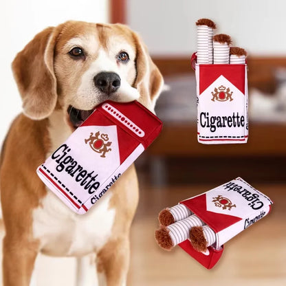 Cigarettes Dog Toy Imitation Cigar Chew Toy Interactive Funny Squeaky Cigar Plush Toy For Pet Chewing Teething Grinding Training
