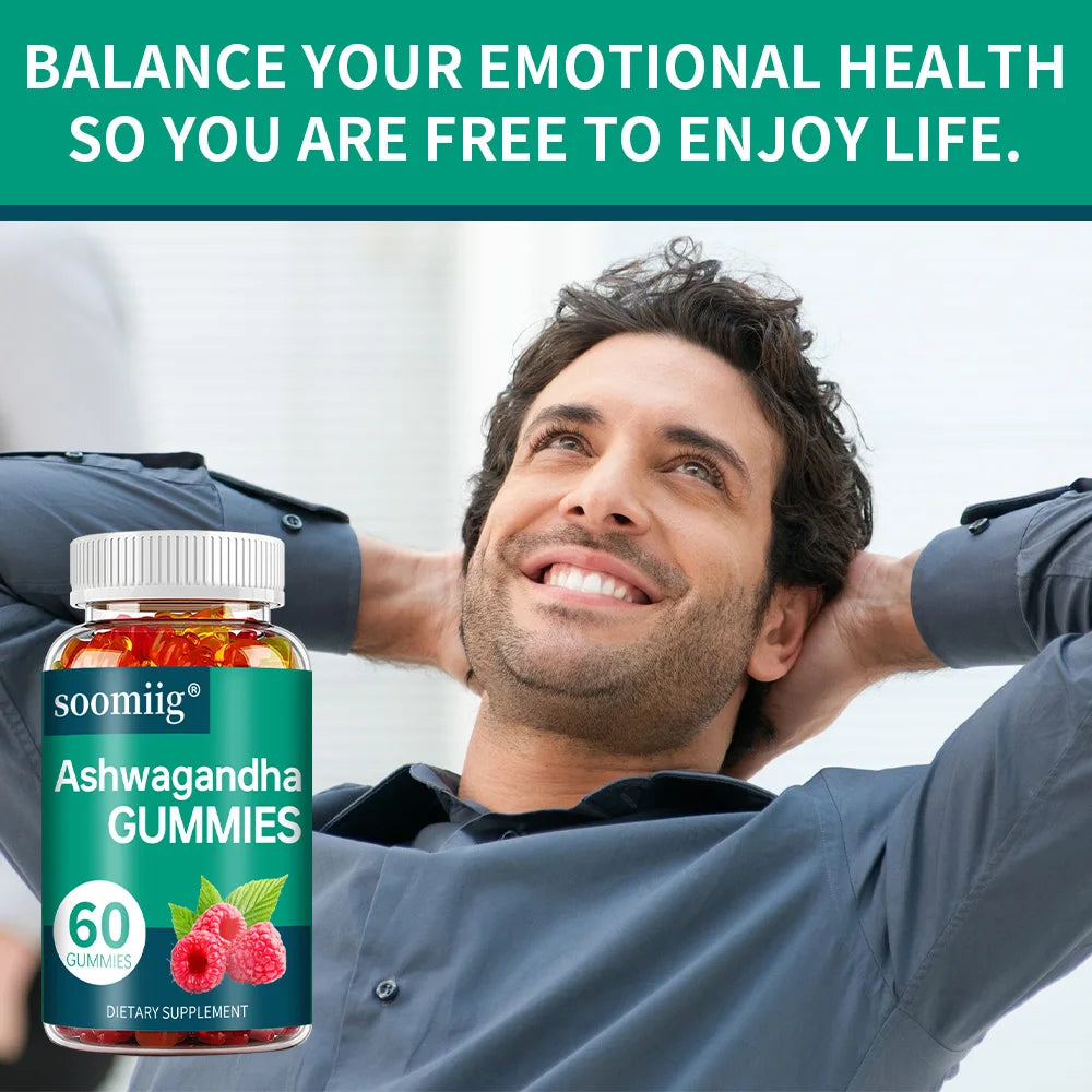 Ashwagandha Gummies - Improve sleep, support immunity, relax mood, relieve anxiety and stress