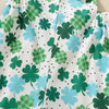 St Patrick s Day Toddler Girls Green Clover Print Sleeveless Flare Leg Jumpsuit Overalls Romper with Ruffles