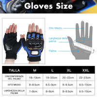Motorcycle Gloves for Men Women Half Finger Glove Moto Fingerless Riding Protective Gear Gloves Motorbike ATV MTB Racing  Gloves
