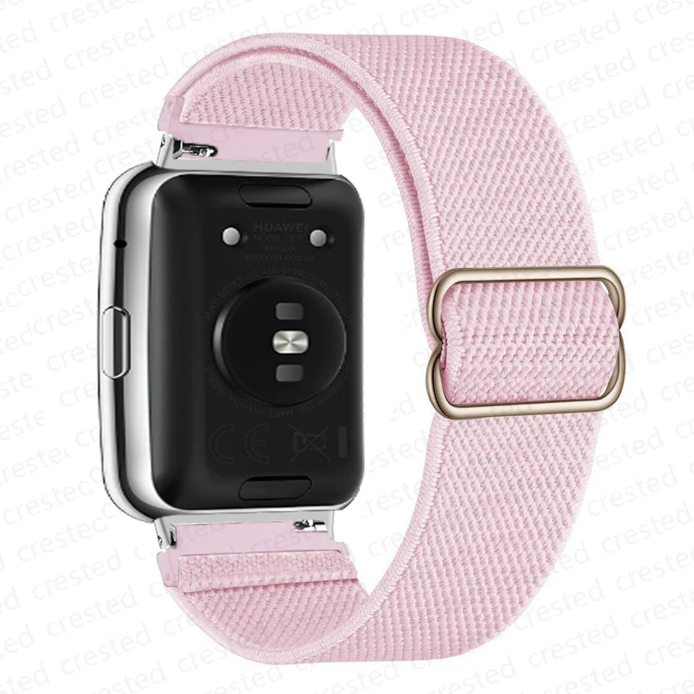 Scrunchie Band For Huawei Watch Fit 2 Strap Smartwatch Accessories Elastic Nylon Loop Bracelet Correa Huawei Watch fit2 band