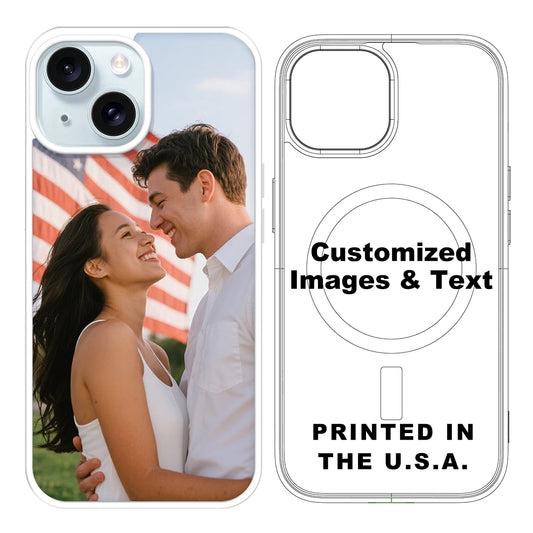 Magnetic Pattern Customized Acrylic Matte Phone Case For iPhone16 15 14 13 12 11 Pro Max XS Shockproof birthday gift surprise