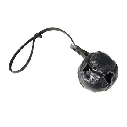 Leather Dog Training Ball Toy Dog Ball Tug Toy, with a Handle Dog Bite Toy, Soft Puppy Reward Toy for Fetch Catch Throw Pet Toys