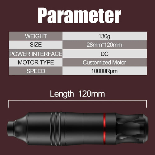 Professional Tattoo Machine Pen Kit DC Jack Rotary Tattoo Machine Gun with Power Supply Cartridge Needles Tattoo Beginner Sets