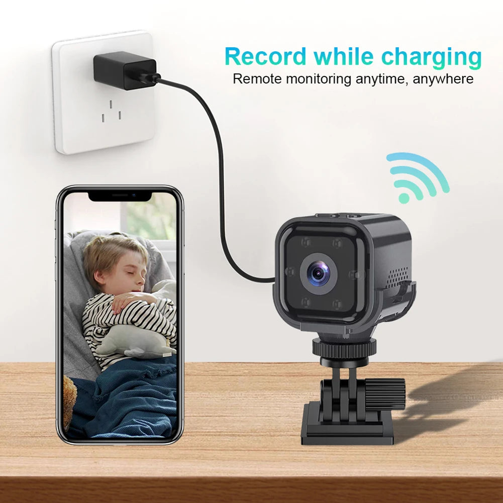 Wifi Mini Camera Two Way Audio Smart Wireless Camera Built-in Battery Surveillance Camera 960mAh for Indoor Outdoor Home Office