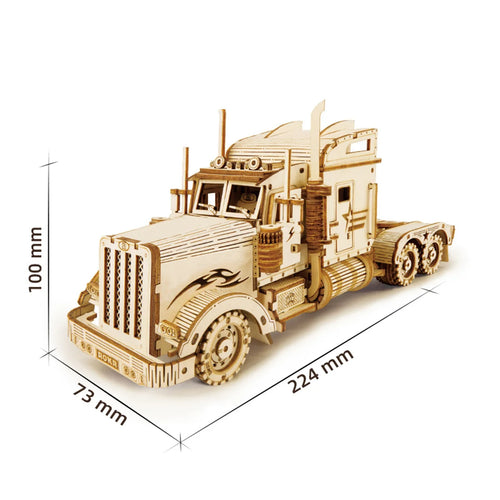 Robotime Rokr Classic Car 3D Wooden Puzzle Train Army Jeep Heavy Truck Vintage Car 1:15 Scale Model Building Kits for Kids