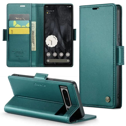 Luxury Magnetic Wallet PU Leather Phone Case For Google Pixel 9 Pro XL 8Pro 8A Shockproof Card Holder Pocket Cover For Pixel 7A