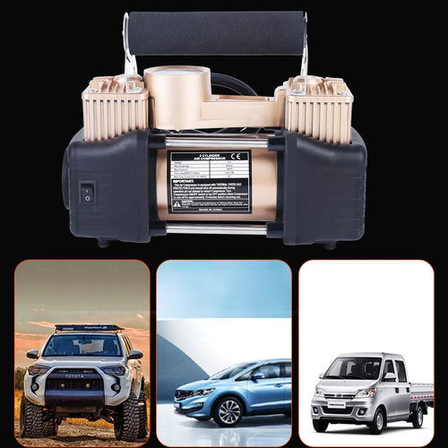 In-Car Portable Car Dual Air Pump 12V 150PSI Electric Tire Inflator Pump Motorcycle Bike Ball Blast Inflatable Car Compressor
