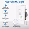 1/2PK 20 AMP GFI GFCI Receptacle TR WR White Plate Wall Outlet Socket Dual Plugs Home