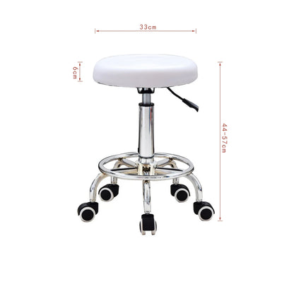 Hydraulic Rolling Stool Bar Seat Rolling Chair Height Adjustable Salon Stool Seat for Hair Beauty, Spa Salon Waiting Stool Seat